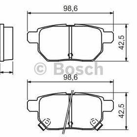 Bosch 0986494328 Toyota Corolla E15 2007-2012 Arka Fren Balatası Takım