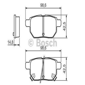 Bosch 0986494328 Toyota Corolla E15 2007-2012 Arka Fren Balatası Takım