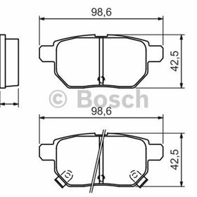 Bosch 0986494328 Toyota Corolla E15 2007-2012 Arka Fren Balatası Takım