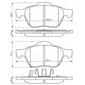 Bosch 0986494485 Avensis VVT I 97-00 Ön Fren Balatası