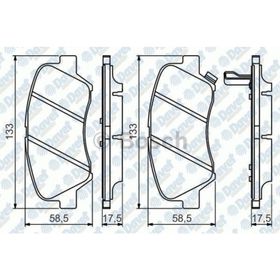 Bosch 0986494563 Hyundai Accent IV Sedan 1.4 1.6 Ön Fren Balatası