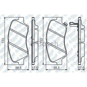 Bosch 0986494563 Hyundai Accent IV Sedan 1.4 1.6 Ön Fren Balatası