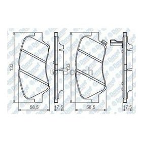 Bosch 0986494563 Hyundai Accent IV Sedan 1.4 1.6 Ön Fren Balatası