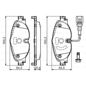 Bosch 0986494660 Audi A3 2013-2020 Ön Fren Balatası Takım