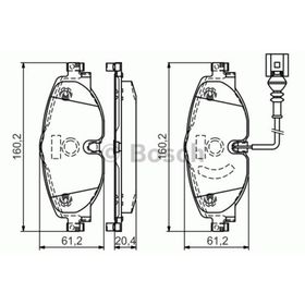 Bosch 0986494660 Audi A3 2013-2020 Ön Fren Balatası Takım