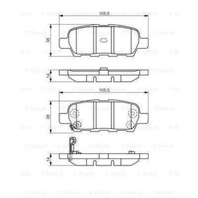 Bosch 0986495089 Nissan X-Trail 2008-2013 Arka Fren Balatası