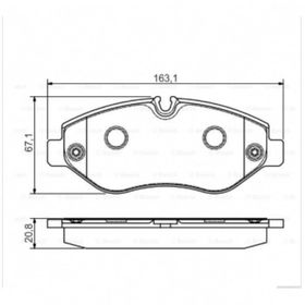 Bosch 0986495098 Mercedes Sprinter 315 CDI 2007-2013 Ön Fren Balatası