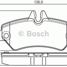 Bosch 0986495100 Mercedes Sprinter Volkswagen Crafter 06 136 mm Arka Fren Balatası