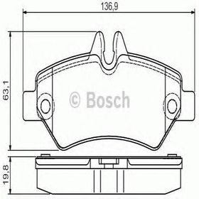 Bosch 0986495100 Mercedes Sprinter Volkswagen Crafter 06 136 mm Arka Fren Balatası