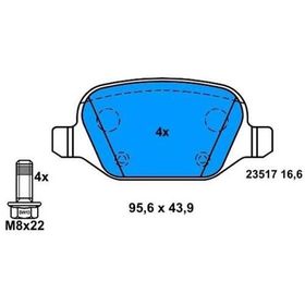 Bosch 0986495291 Arka Fren Balatası