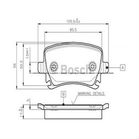 Bosch 0986495413 Arka Fren Balatası