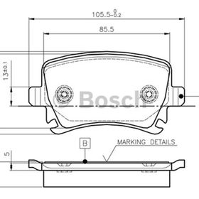 Bosch 0986495413 Arka Fren Balatası