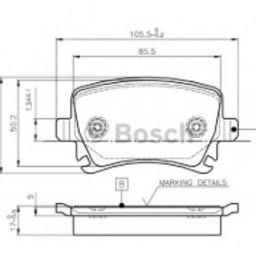 Bosch 0986495413 Arka Fren Balatası