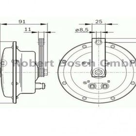 Bosch 0986AH0203 12V 50W 400 Hz / 325 Hz Korna