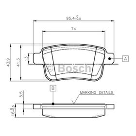 Bosch 0986TB3063 Oto Arka Disk Fren Balatası