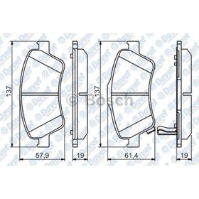 Bosch 0986TB3069 Ön Fren Balatası