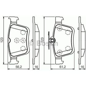 Bosch 0986TB3176 Oto Arka Fren Balatası