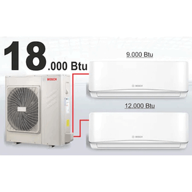 Bosch 1 Dış 18000 Btu 2 İç Ünite 9000 12000 Btu Multi Split İnverter Klima