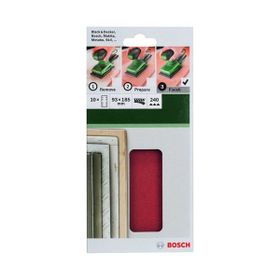 Bosch 10'lu 93x185 mm 240 Kum 8 Delik Titreşimli Zımpara Kağıdı