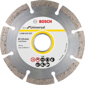Bosch 115 mm Ekonomik Seri 9+1 Genel Yapı Malzemeleri İçin Elmas Kesme Diski