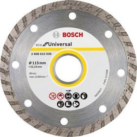 Bosch 115 mm Turbo Ekonomik Seri 9+1 Genel Yapı Malzemeleri İçin Elmas Kesme Diski