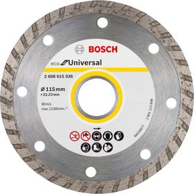 Bosch 115 mm Turbo Ekonomik Seri 9+1 Genel Yapı Malzemeleri İçin Elmas Kesme Diski
