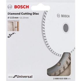 Bosch 115 mm Turbo Ekonomik Seri Genel Yapı Malzemeleri İçin Elmas Kesme Diski
