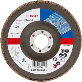 Bosch 125 mm 120 Kum Standard Seri Alox Flap Disk