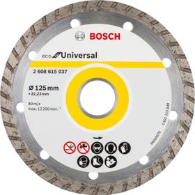 Bosch 125 mm Turbo Ekonomik Seri 9+1 Genel Yapı Malzemeleri İçin Elmas Kesme Diski