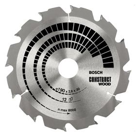 Bosch 190x30 mm 12 Diş Construch Wood Daire Testere Bıçağı