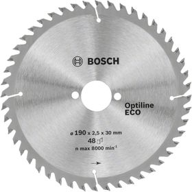 Bosch 190x30 mm 48 Diş Optiline Eco Wood Daire Testere Bıçağı