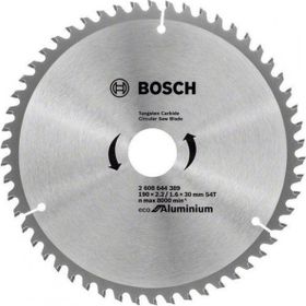 Bosch 190x30 mm 54 Diş Optiline Eco Aluminyum Daire Testere Bıçağı
