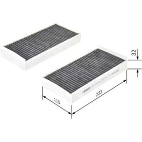 Bosch 1987435538 X1 14 Mını F56 13 F55 14 F56 14 Karbonlu Polen Filtresi