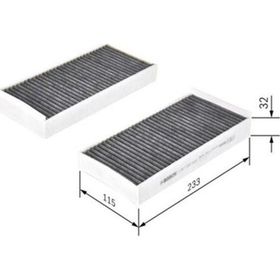 Bosch 1987435538 X1 14 Mını F56 13 F55 14 F56 14 Karbonlu Polen Filtresi