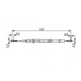 Bosch 1987477199 1167 mm Fren Teli