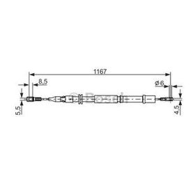 Bosch 1987477199 1167 mm Fren Teli