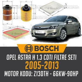 Bosch 2005-2013 Opel Astra H 1.3 CDTI 3'lü Filtre Bakım Seti