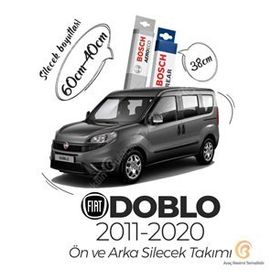 Bosch 2011-2021 Fiat Doblo Ön Arka Silecek Seti