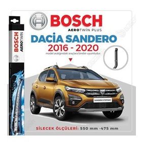 Bosch 2016-2020 Dacia Sandero Muz Silecek Takımı