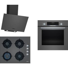 Bosch 254 HBF534EH3T - POP6C9O10O - DWK64PJ70T Gri 3'lü Ankastre Set
