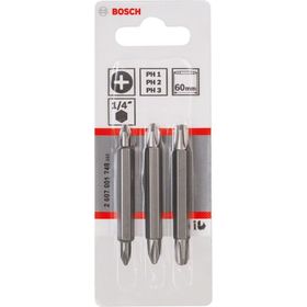 Bosch 2607001748 PH1/2/3x60 mm 3'lü Çift Taraflı Vidalama Ucu