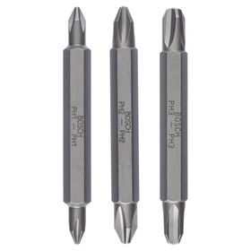 Bosch 2607001748 PH1/2/3x60 mm 3'lü Çift Taraflı Vidalama Ucu