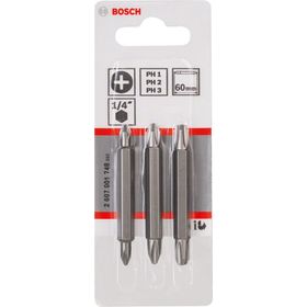 Bosch 2607001748 PH1/2/3x60 mm 3'lü Çift Taraflı Vidalama Ucu