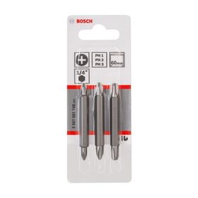 Bosch 2607001748 PH1/2/3x60 mm 3'lü Çift Taraflı Vidalama Ucu