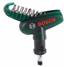 Bosch 2607019510 Dıy Cırcırlı Tornavida Ve 9 Parça Vidalama Ucu