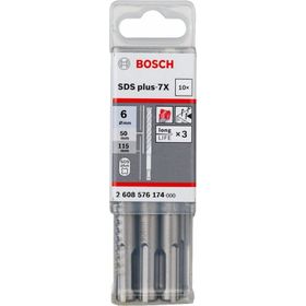 Bosch 2608576174 6x115 mm 10'lu SDS Plus-7X 4 Elmaslı Özel Matkap Ucu