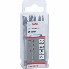 Bosch 2608577543 Pointeq 4 mm 1/4 Metal 10'lu Matkap Ucu