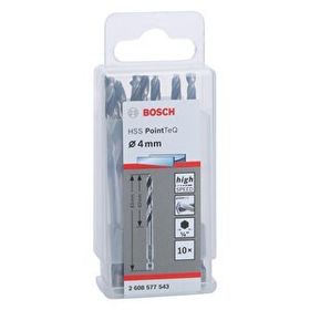 Bosch 2608577543 Pointeq 4 mm 1/4 Metal 10'lu Matkap Ucu