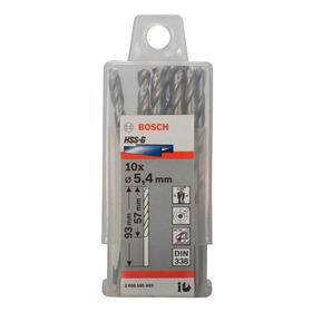 Bosch 2608585493 HSS-G 5.4x93 mm 10'lu Matkap Ucu