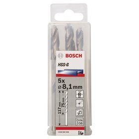 Bosch 2608585508 HSS-G 8.1x117 mm 5'li Matkap Ucu